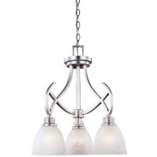 World Imports Beyond Modern Collection Hanging Three Globe Light Fixture In Brushed Nickel Finish - 3 Bulbs - 61518-37