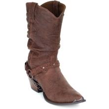Rocky Durango Womens Crush 11 Inch Number 1 Toe Western Slouch Boots - Crumpled Brown - Size 8.5 - Medium