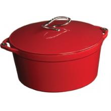Lodge Dutch Ovens L Series 6 Quart Enamel Cast Iron Dutch Oven, Patriot Red - E6D40