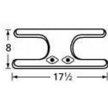 Stainless Steel H Twin, Forward, 3 Inch Offset Burner Head 11902
