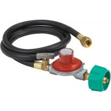 Bayou Classic 48 Inch High Pressure Thermoplastic Propane Hose 30 PSI Preset Regulator