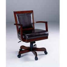 Hillsdale Ambassador Caster Game Chair W/ Vinyl - Rich Cherry - 6124-801