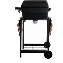 Meco 9325 Black Electric BBQ Grill On Cart � Rear View
