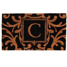 Evergreen Classic Block Monogram Coir Door Mat - Letter C