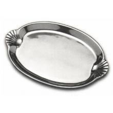 Wilton Armetale Scallop Handle Large Oval Tray