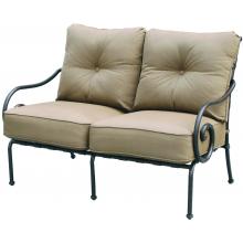 Darlee Malibu Aluminum Outdoor Patio Loveseat With Cushions - Antique Bronze