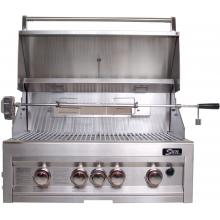 SUN Grills Gas Grill 34 Inch 4 Burner Natural Gas Grill With Rotisserie
