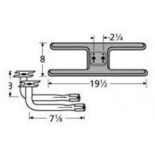 Cast Iron H Twin, Centered, 2.25 Inch Offset Burner 21002-73902
