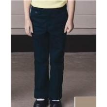 French Toast School Uniform Girls Flat Front Twill Pant 5 - Khaki
