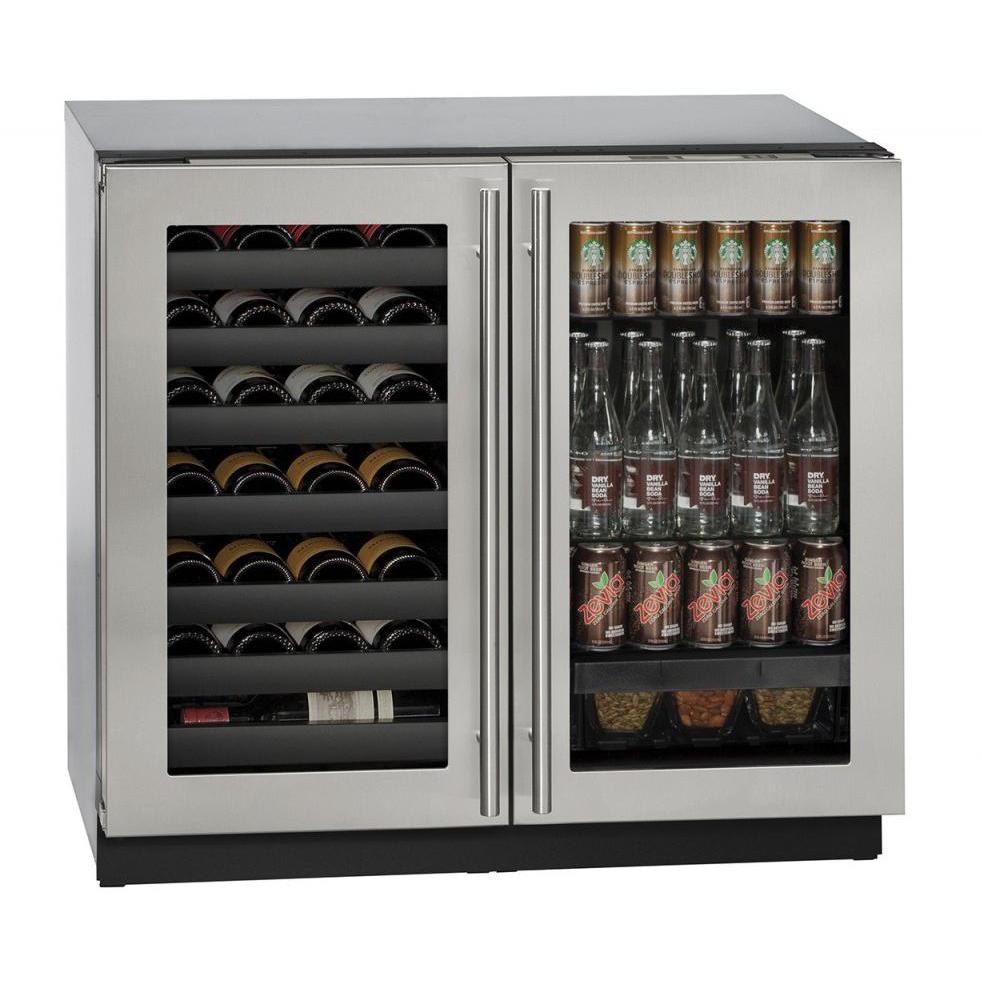 Uline 7.0 Cu. Ft. Dual Zone Beverage Center / Wine Cooler Stainless