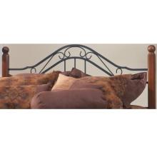 Hillsdale Madison Textured Black And Cherry Metal And Wood Post Headboard Without Frame - King - 1010HK