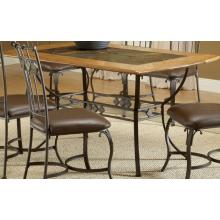 Hillsdale Lakeview Dining Table Rectangular With Wood Top And Slate Shelf - 4264DTBRT
