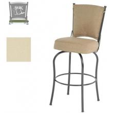 Island Collection Bar Stool With Palm Tree Back - 34 Inch Seat With Arms - Desert