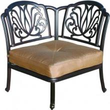 Darlee Elisabeth Cast Aluminum Sectional Corner Chair With Cushions