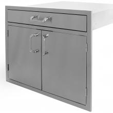Kingston Series 30 Inch Double Door & 4 Inch Drawer Combo Side View