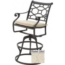 Suncoast Presidio Deep Seating Cast Aluminum Swivel Barstool - Pebble