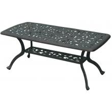 Darlee Catalina Cast Aluminum Outdoor Patio Coffee Table - 21 X 42 Rectangular - Antique Bronze