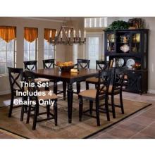 Hillsdale Northern Heights 5-piece Counter Height Dining Set - Cherry/black - 4439dtbsg