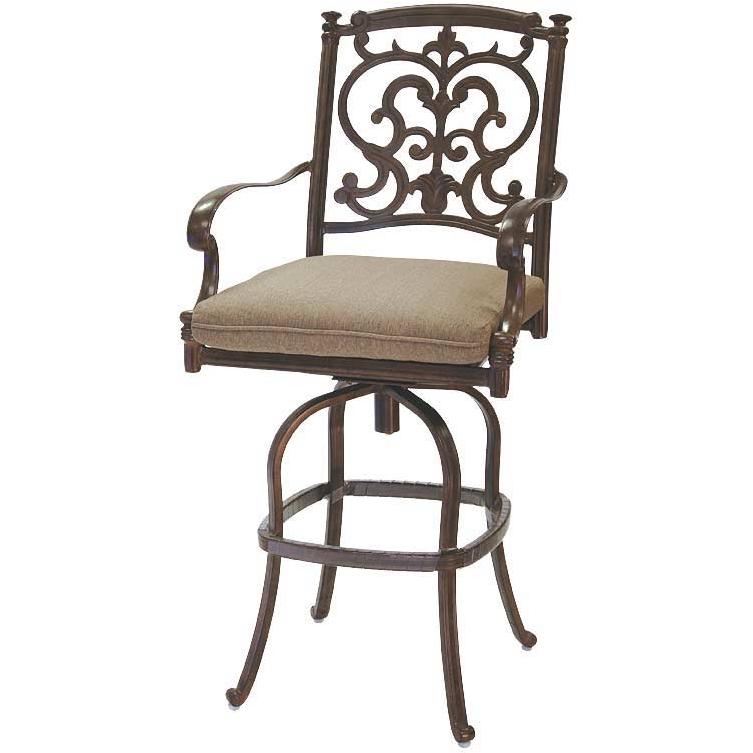 Darlee Santa Barbara Cast Aluminum Patio Swivel Bar Stool