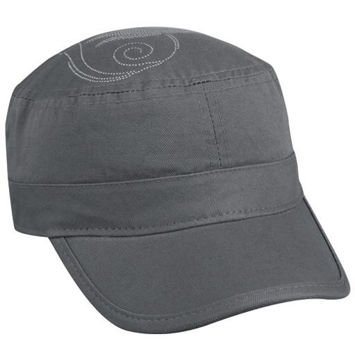 Outdoor Cap Ladies Military W/ Flower Design Cap - Charcoal