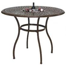 Darlee Series 60 Cast Aluminum Patio Bar Table With Ice Bucket - 52 Inch Round