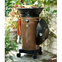 Fuego Element Copper Gas Grill on Patio