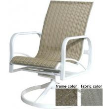 Sunnibay Aluminum Low Back Sling Swivel Rocker With Scavo Bronze Frame And A0109 Fabric