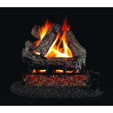 Peterson Real Fyre 16 Inch Rustic Oak Log Set With Vented Propane G4 Burner - Manual Safety Pilot