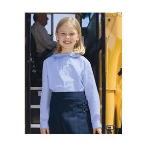 French Toast School Uniform Girls Plus Size Long Sleeve Poplin Blouse 18/20.5P - Blue plus size tops, plus size shirts, plus size blouses, 