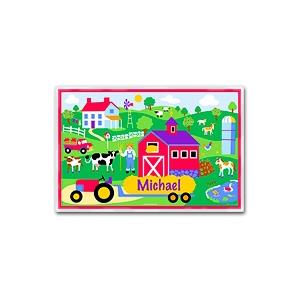 Olive Kids Personalized Laminate Placemat - Country Farm