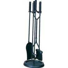 UniFlame 5 Piece Black Fireset With Straight Handles