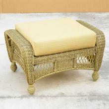 North Cape Montego Resin Wicker Ottoman - Sea Grass