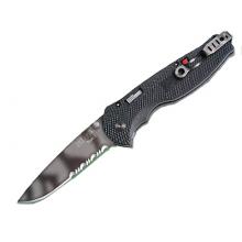 SOG Knives Flash II Folding Blade, 1/2 Serrated (TigerStripe)