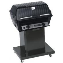 Broilmaster T3CWN Deluxe Natural Gas Grill With Stainless Control Panel On Black Steel Cart