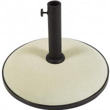 FiberBuilt Outdoor Umbrellas Round White Concrete Umbrella Base