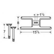 Stainless Steel H Twin, Centered, 1.25 Inch Offset Burner 10502-72601