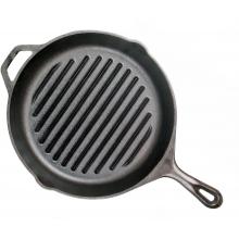Lodge Pans Round Seasoned Cast Iron Grill Pan - L9TB3