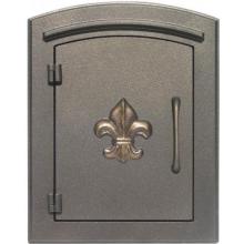 Manchester Bronze Locking Column Mailbox Insert With Fleur De Lis Emblem