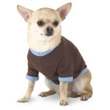 Doggie Skins Ringer T-Shirt Medium - Brown/Light Blue