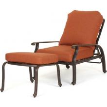 Caluco Florence Aluminum Adjustable Chair With Ottoman