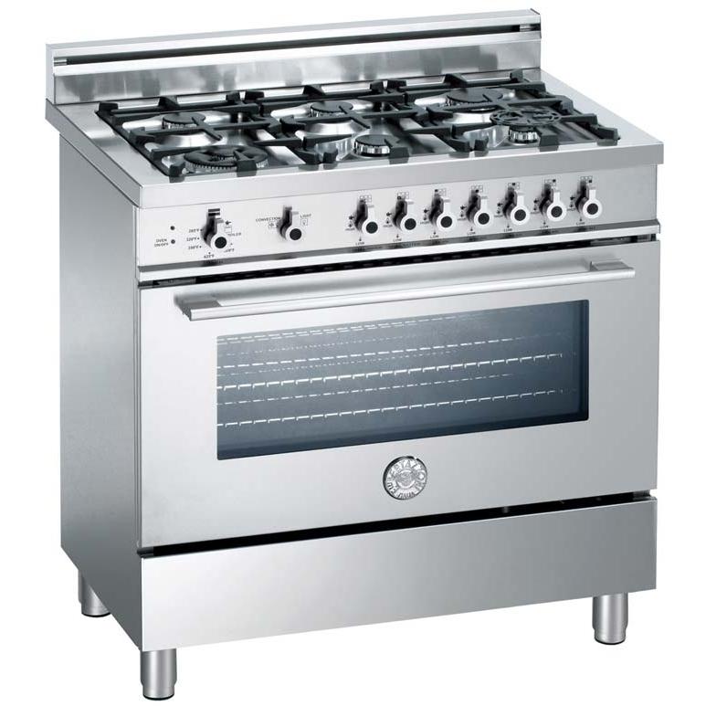Bertazzoni Ranges 36 Inch Natural Gas 4.0 Cu. Ft. Stainless Steel Range X366GGVX - Professional Series