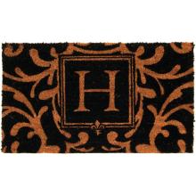 Evergreen Classic Block Monogram Coir Door Mat - Letter H