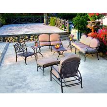 Darlee Catalina Cast Aluminum Outdoor Patio Lounge Set With End & Coffee Tables - Antique Bronze