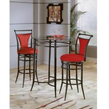 Hillsdale Mix-n-Match 3 Piece Bistro Table Set W/ Cierra Stools - Flame - 4596PTBS2FL