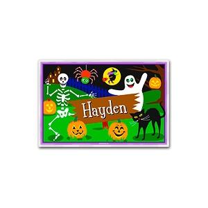 Olive Kids Personalized Laminate Placemat - Halloween Ghosts
