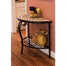 Alfresco Home Portobello Outdoor Half Moon Console Table - 39 Inch
