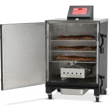 Loaded With Food Showing Stainless Steel Smoke Box and Nickel-Plated Shelves 
