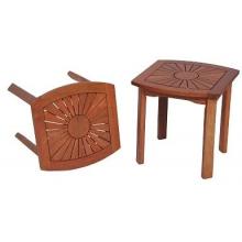 Eden Outdoor Living Sunset Keruing Wood End Table