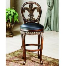 Hillsdale Fleur De Lis 25 Inch Swivel Counter Stool - Distressed Cherry - 62969