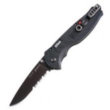 SOG Knives Flash II Folding Blade, 1/2 Serrated TiNi